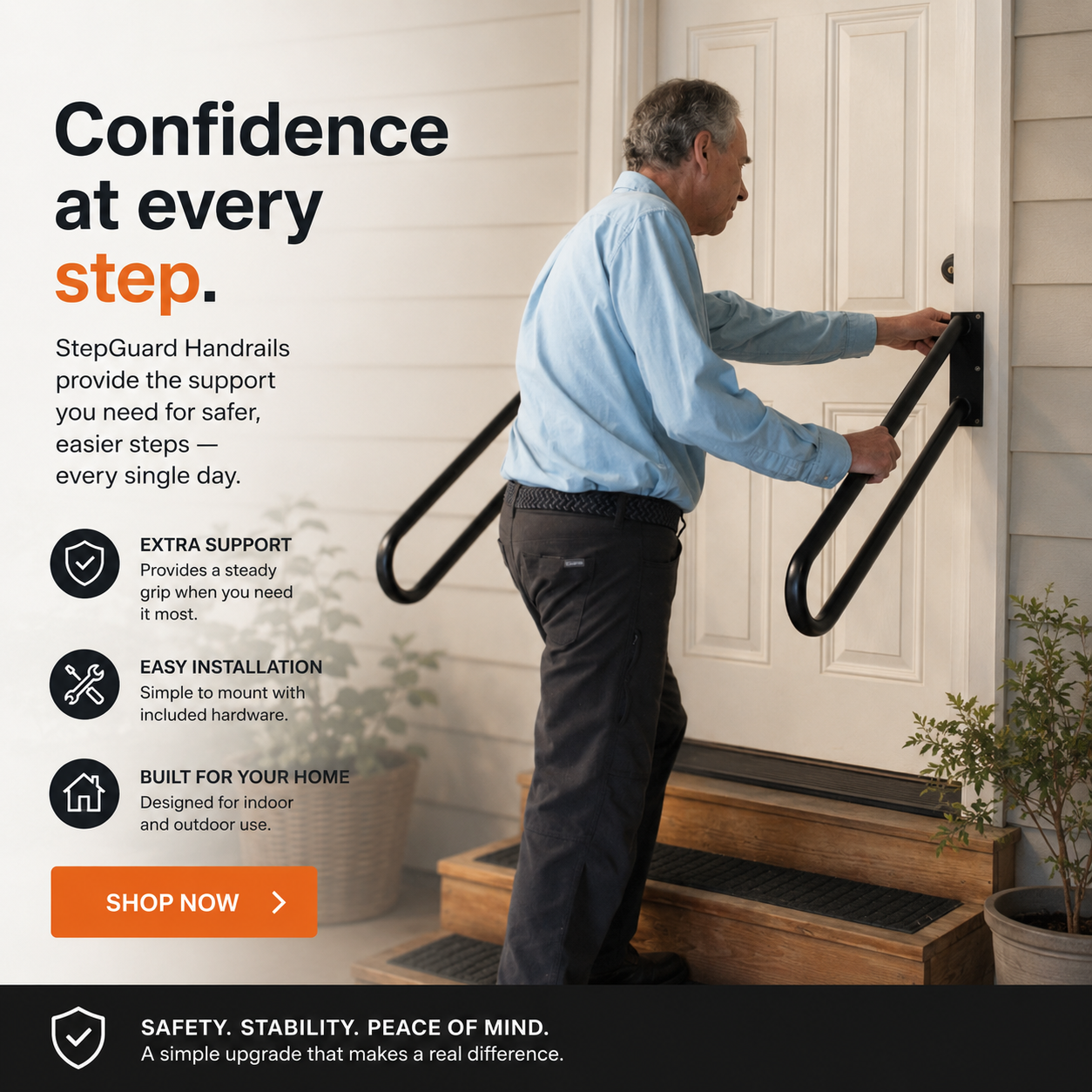 StepGuard Handrail ( 28 inch )